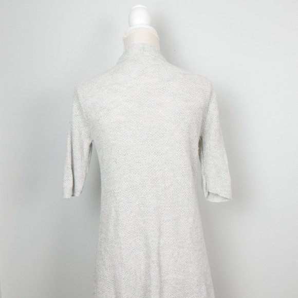 Eileen Fisher Grey Short Sleeve Lightweight LinenOpen Cardigan Sweater Small - Picture 11 of 12